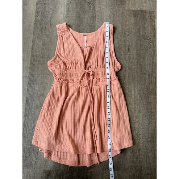 Free People Women's Beach Bound Tank Top Orange Pink‎ Sand Boho Feminine Size XS - Picture 5 of 9